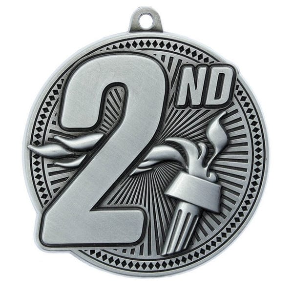 2nd Place Medallion - Tempo Series Silver - 2.25″ Diameter (A4141) Medallion Quest Awards - Medallion