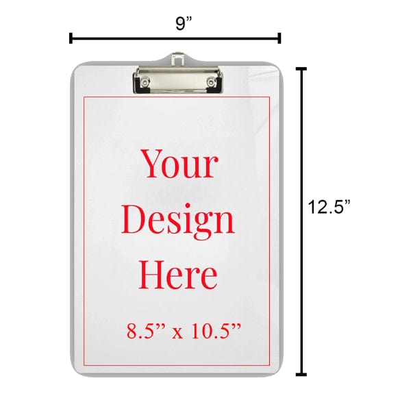 Clipboard - Custom White Flat Clip - 9