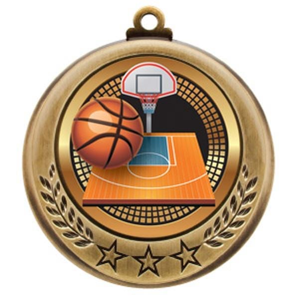 Basketball Medallion - Spectrum Series - 2 3/4