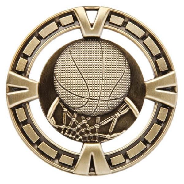 Basketball Medallion - Varsity Sports Medals - 2 1/2