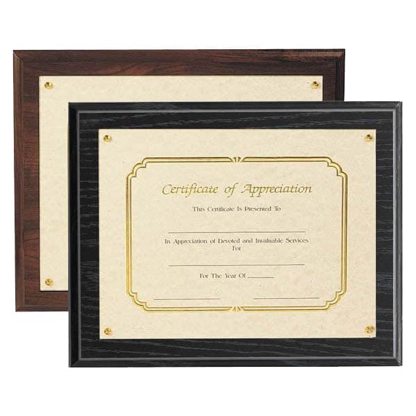 Certificate Frame - Recessed Plaque (A2261) Plaque Quest Awards - Plaque