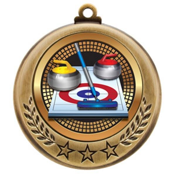 Curling Medallion - Spectrum Series - 2 3/4