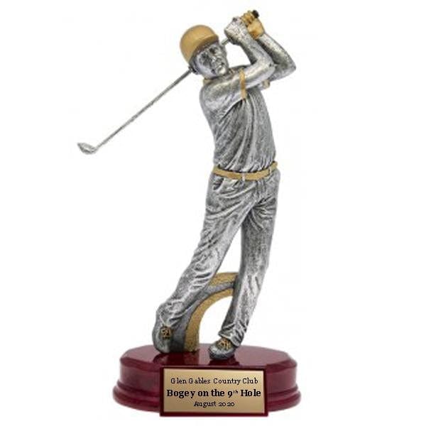 Golf Trophy - Classic Male Golfer (A3718) Golf Quest Awards - Trophy