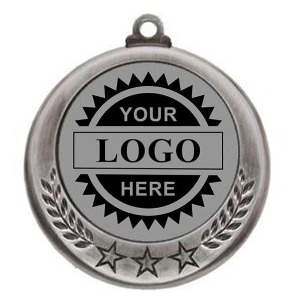 Logo Insert Medal - SILVER Three Star - 2 3/4