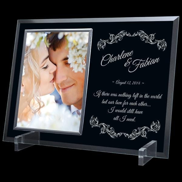 Photo Plaque - Glass with Silver Frame (A2883) - Available in two sizes - Quest Awards