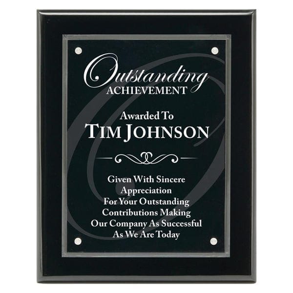 Piano Finish Plaques - Magna Acrylic Black (A2893) - Quest Awards