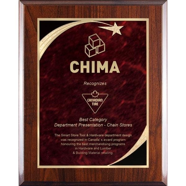 Plaques - Shooting Star Red Marble (A2938) - Quest Awards