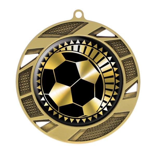 Soccer Medallion - Solar Series Medal - Gold 2 3/4