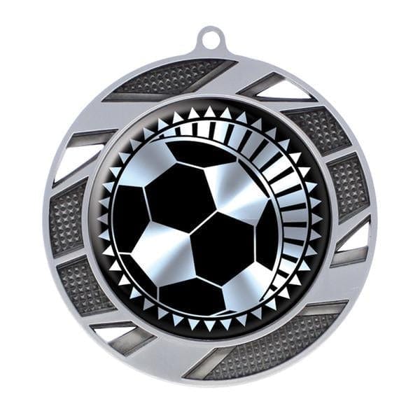 Soccer Medallion - Solar Series Medal - Silver 2 3/4