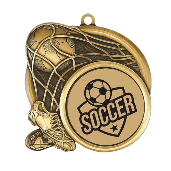 Soccer Medallion - YOUR TEAM LOGO Soccer Medal -  2 1/2