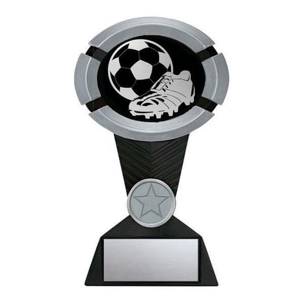 Soccer Trophy Impact Black and Silver A3024 Quest Awards