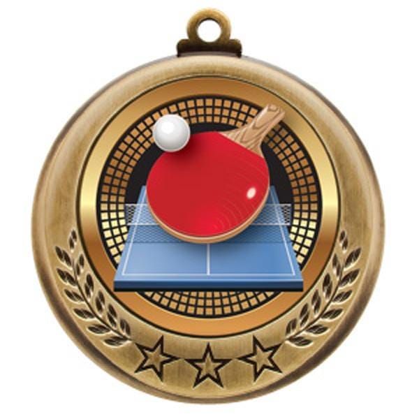 Table Tennis Medallion - Spectrum Series - 2 3/4